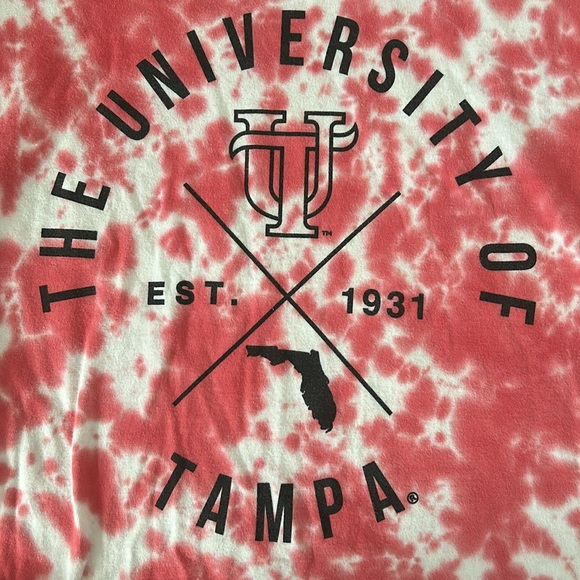 U of Tampa, tied-dyed, long sleeve crop top - Picture 5 of 5